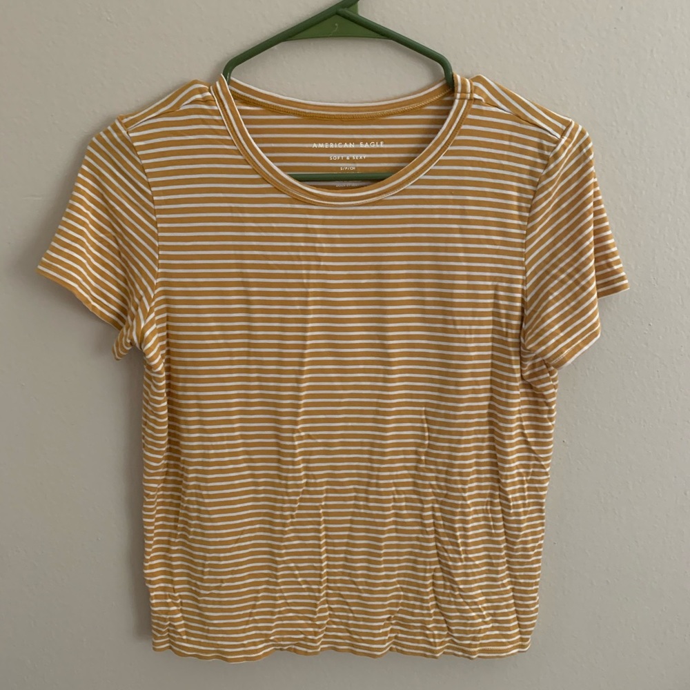 Sale AEO stripe soft and sexy crew neck t shirt